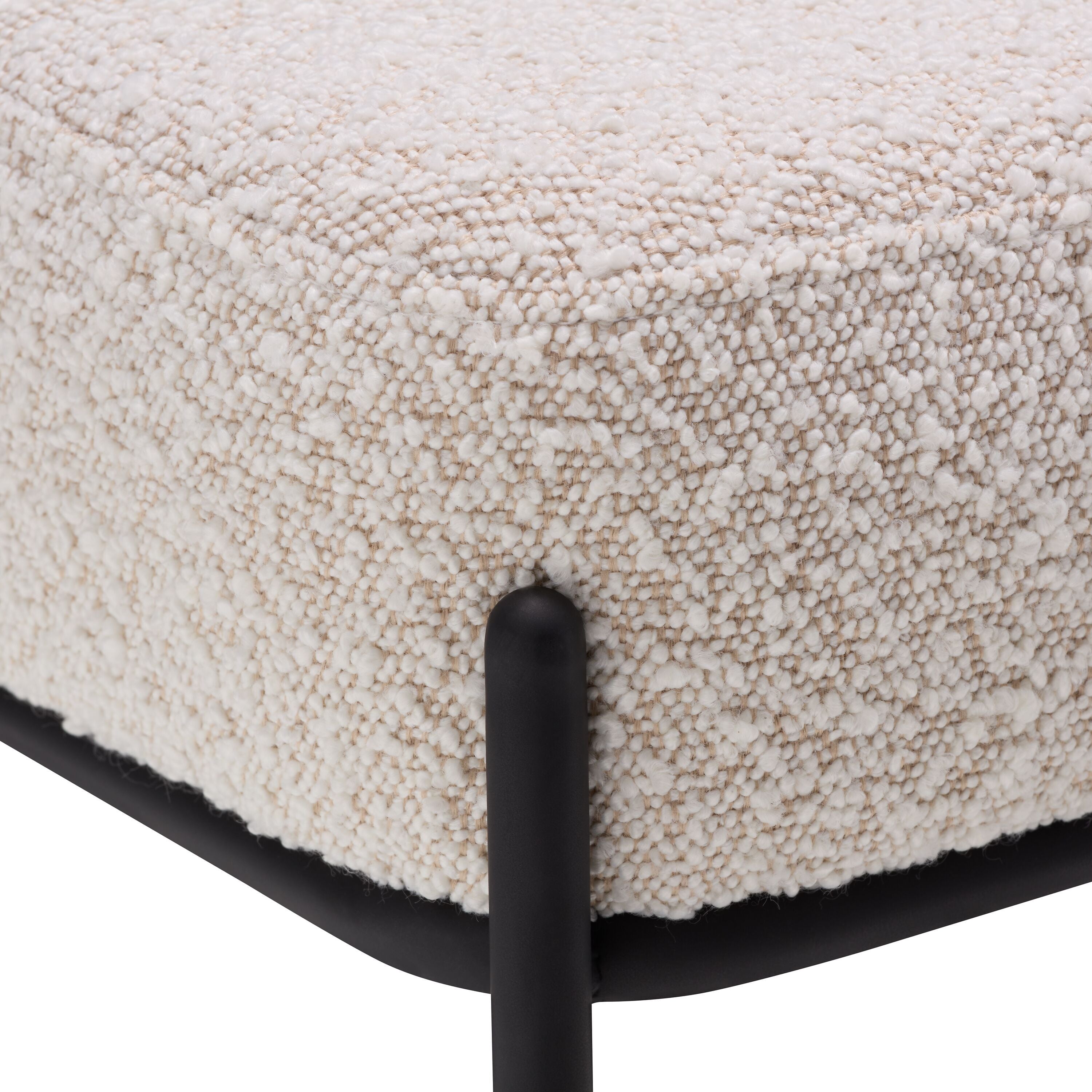 IVY Hocker - Creme / B: 37.5 cm x T: 37.5 cm x H: 43.5 cm