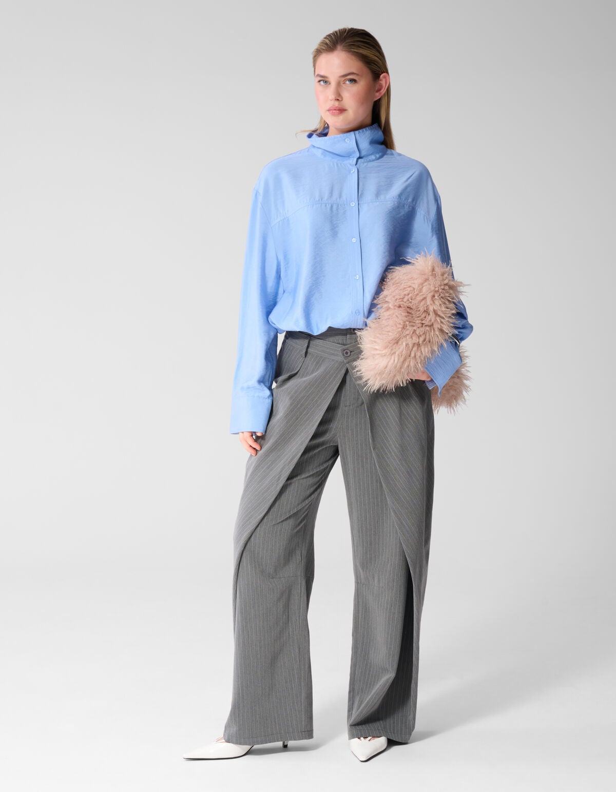 Drawstring Blouse Blauw