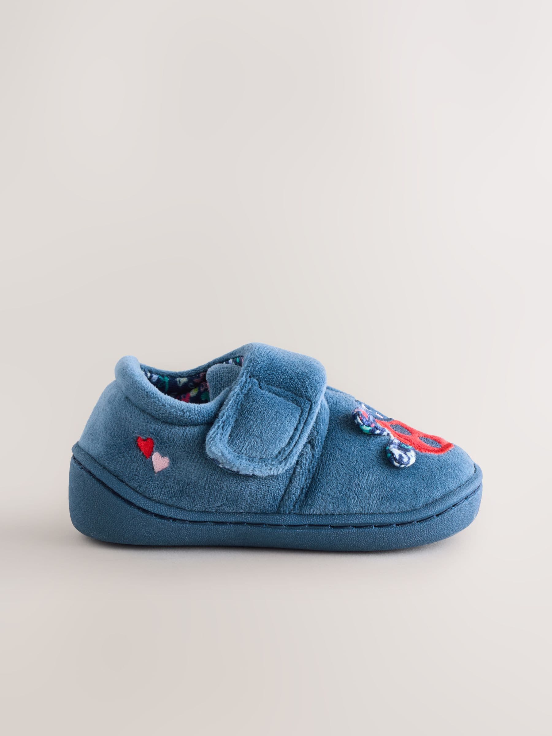 Blauw lieveheersbeestje - Pantoffels met antislip-zool
