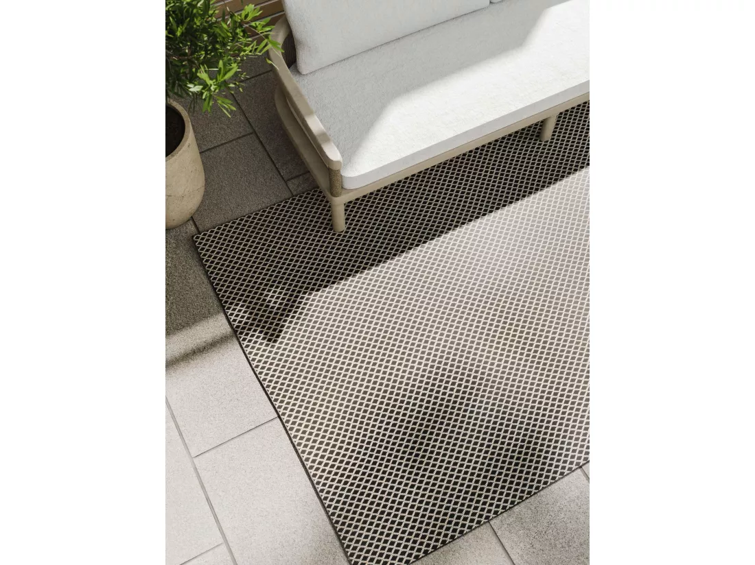 Tapis d'extérieur & intérieur Lou Noir 120x170 cm