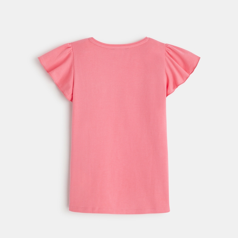 T-shirt à motif libellule rose fille