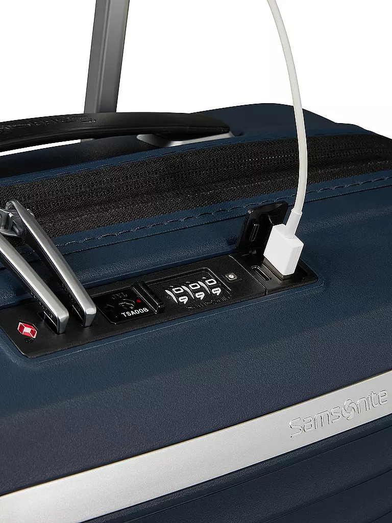 SAMSONITE Trolley  UPSCAPE SPINNER 55cm erweiterbar Blue Nights dunkelblau