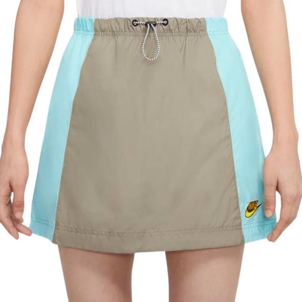 Nike Jupe Taupe/Bleu Femme Nike Skirt