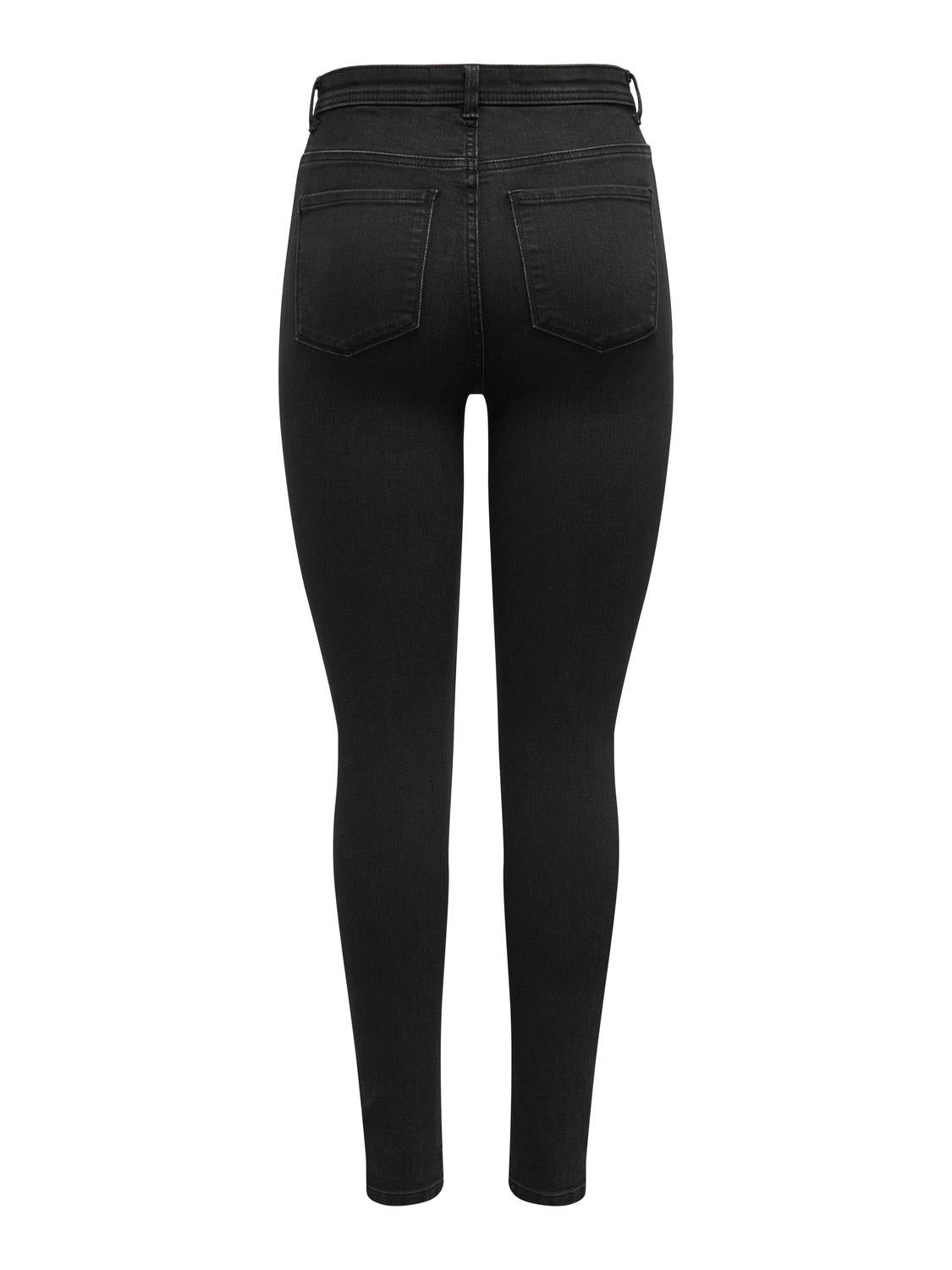 JDYLONDON Hohe Taille Skinny Fit Jeans Black Denim