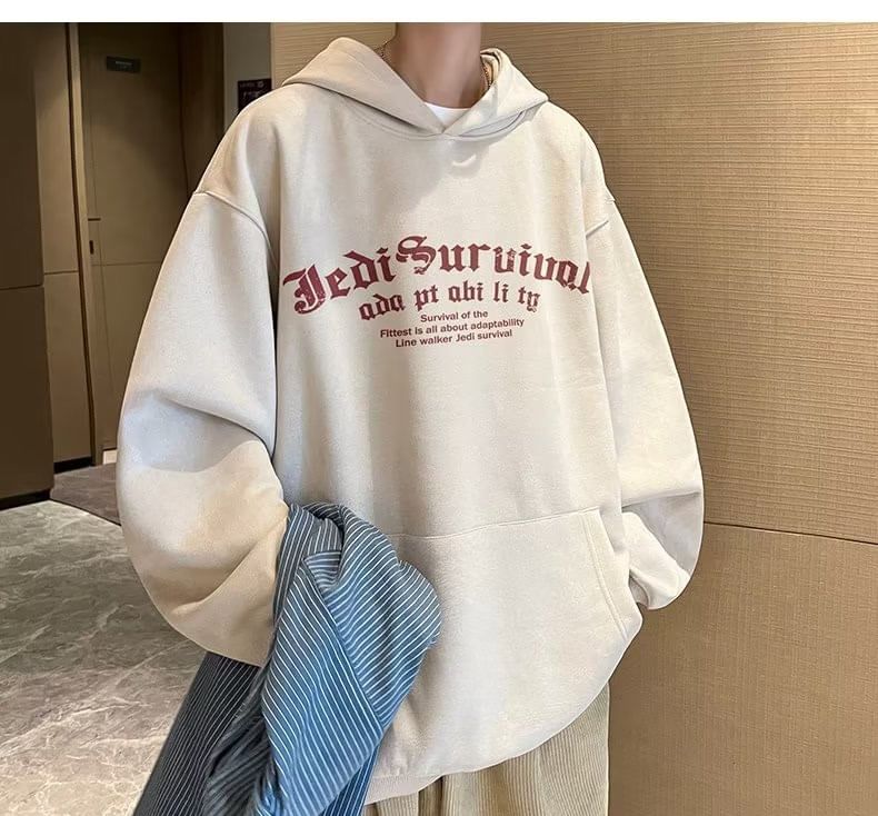 Bay Go Mall - Hoodie met kruisprint en letters
