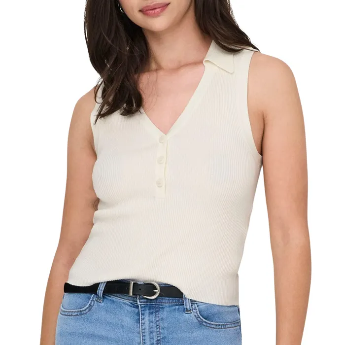 JDY Nanna SL Collar Knit Tanktop Dames