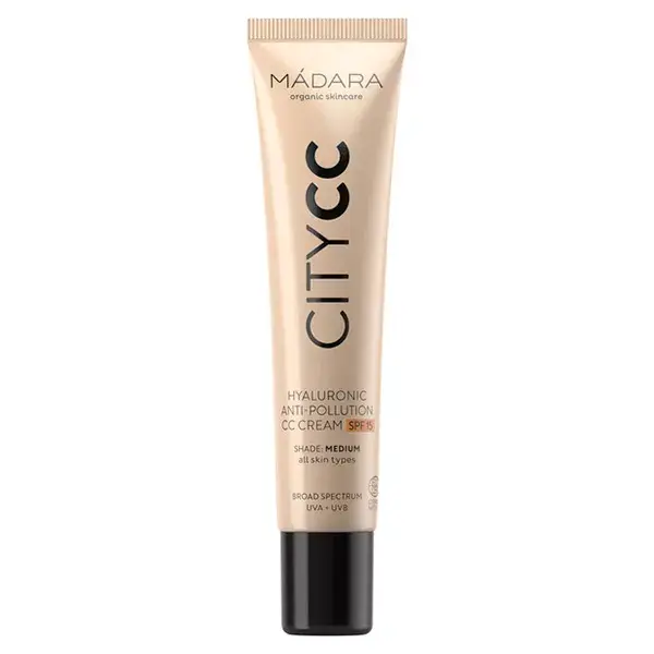 MÁDARA City CC Creme Antipoluição com Ácido Hialurônico FPS 15 Médio 40ml