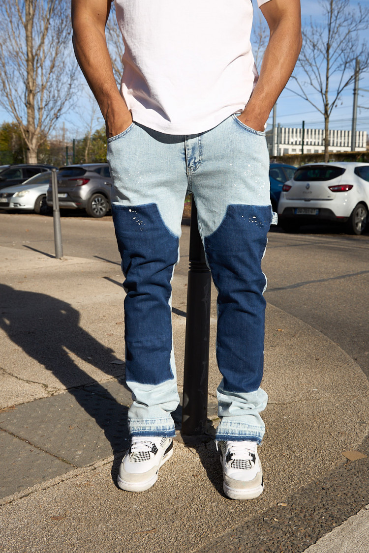 Jean bleu clair délavé