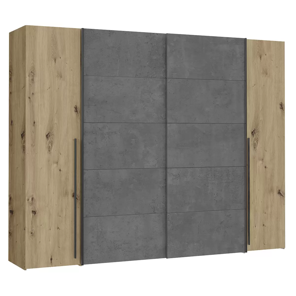 Kleiderschrank 4-trg. Naters Artisan Eiche,Betonoptik