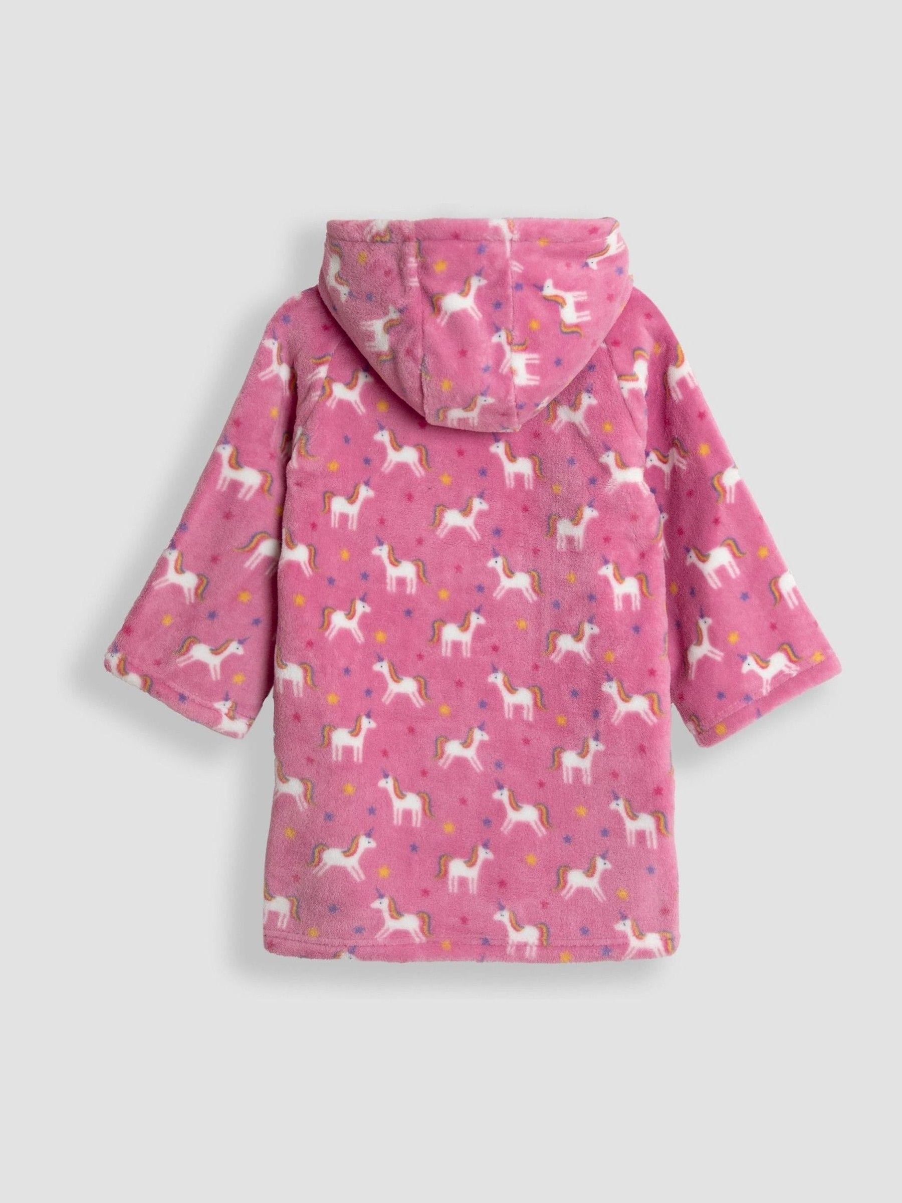 Roze met eenhoornprint - JoJo Maman Bébé Cosy Hooded Blanket
