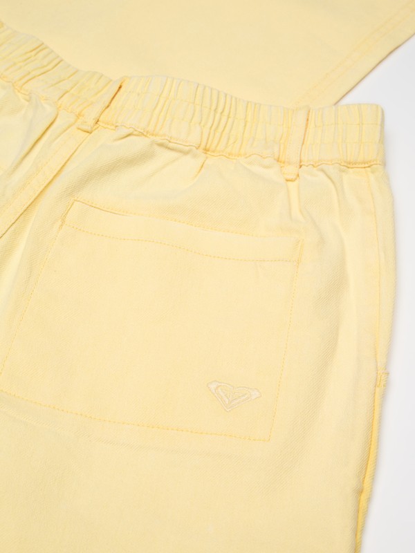 Break My Soul Pantalon à taille élastique Jaune Femme
