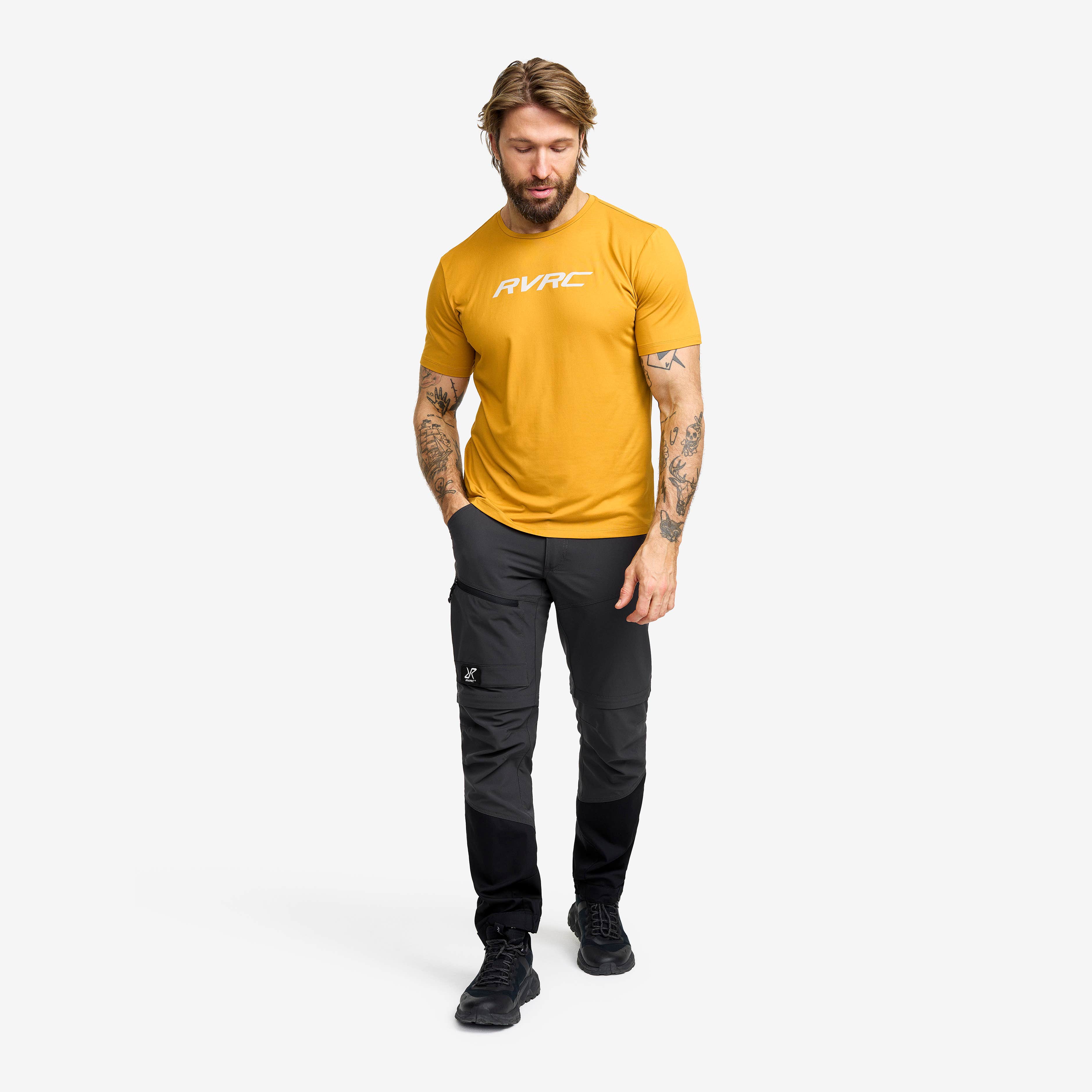 Mission Logo T-shirt Herre Harvest Gold