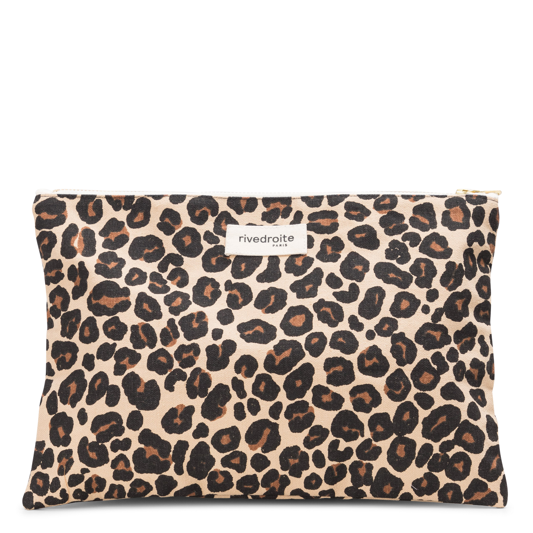 BARBETTE - Pochette fantaisie imprimée en coton| Beige
