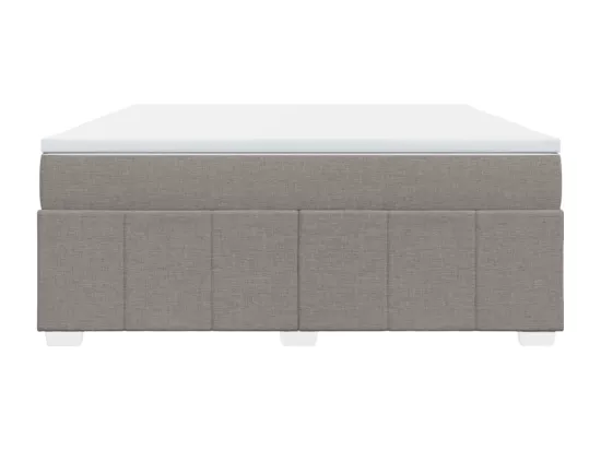 Sommier à lattes de lit avec matelas Taupe 180x200 cm Tissu