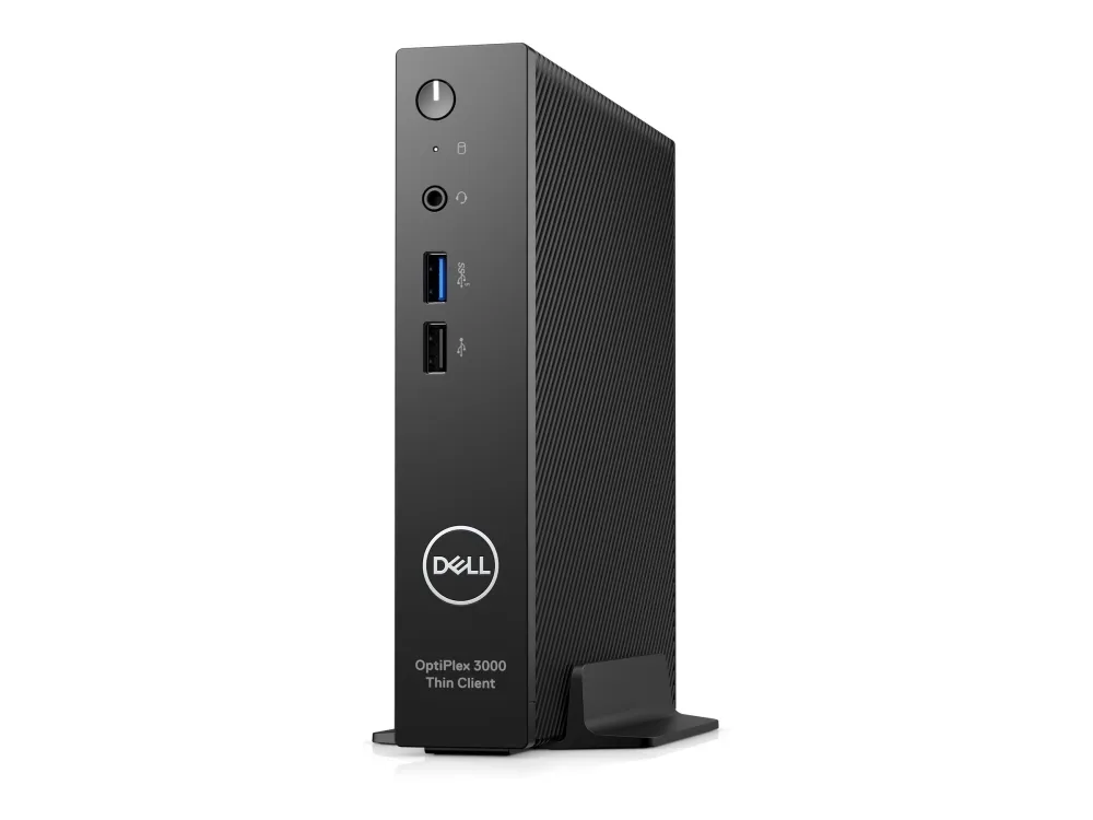 Dell OptiPlex 3000 Thin Client - Tynd klient - DTS 1 x Celeron N5105 / op til 2.9 GHz - RAM 8 GB - flash - eMMC 64 GB - UHD Graphics - IEEE 802.11ax (Wi-Fi 6E), Gigabit Ethernet, Bluetooth - Dell ThinOS - skærm: ingen - sort, sort (mus) - BTP - med 3