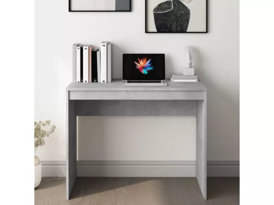 Bureau Gris béton 90x40x72 cm Bois d'ingénierie