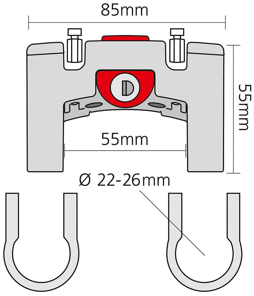 Rixen & Kaul - KLICKfix KLICKfix Lenkeradapter mit Schloss kaufen | Bike-Discount