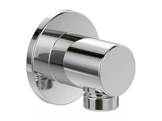 Coude de raccordement mural VILLEROY ET BOCH Universal rond Chrome