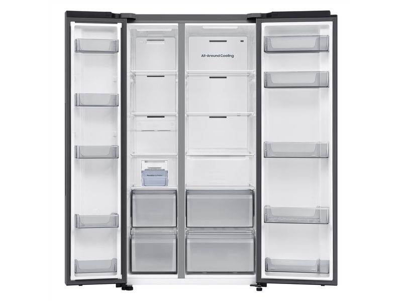 Samsung Foodcenter RS70F65QETWS Grau Side by Side Kühl- und Gefrierteil