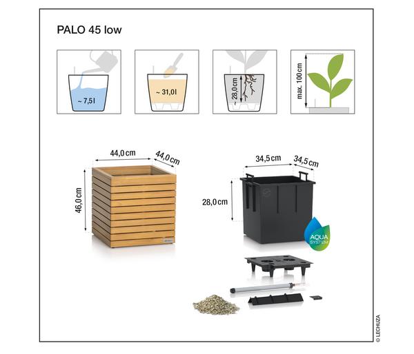 LECHUZA® Holz-Kasten PALO Natural Wood 45,