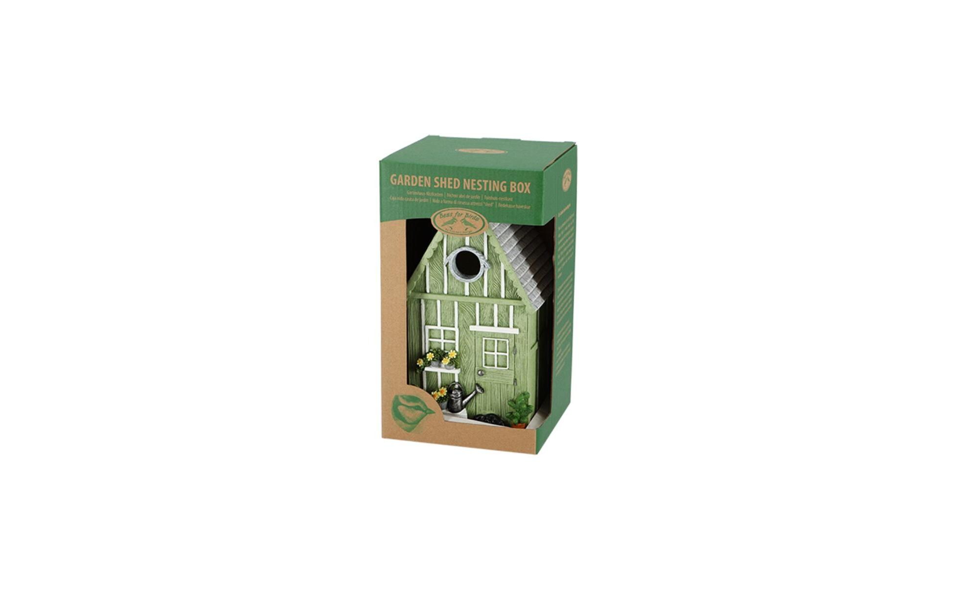Nistkasten Gartenhaus, GrünNistkasten in Gartenhaus-Optik