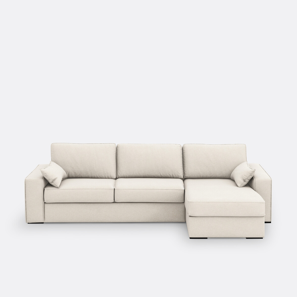LA REDOUTE INTERIORS<br>Sofá-cama de canto em tecido texturizado, espuma, Cecilia