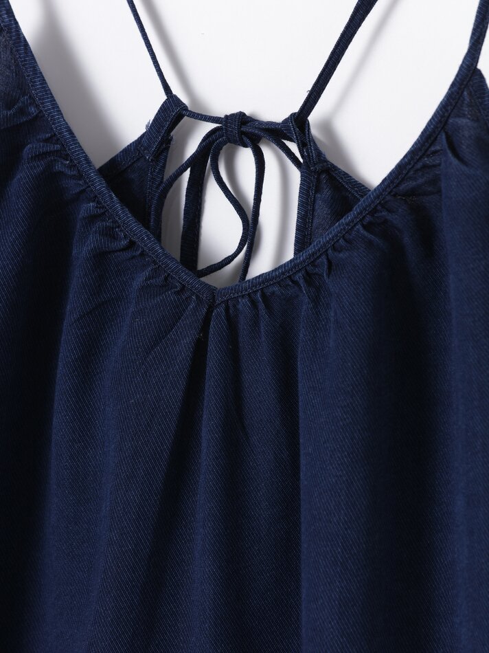 Vestido jeans leve - Azul-marinho