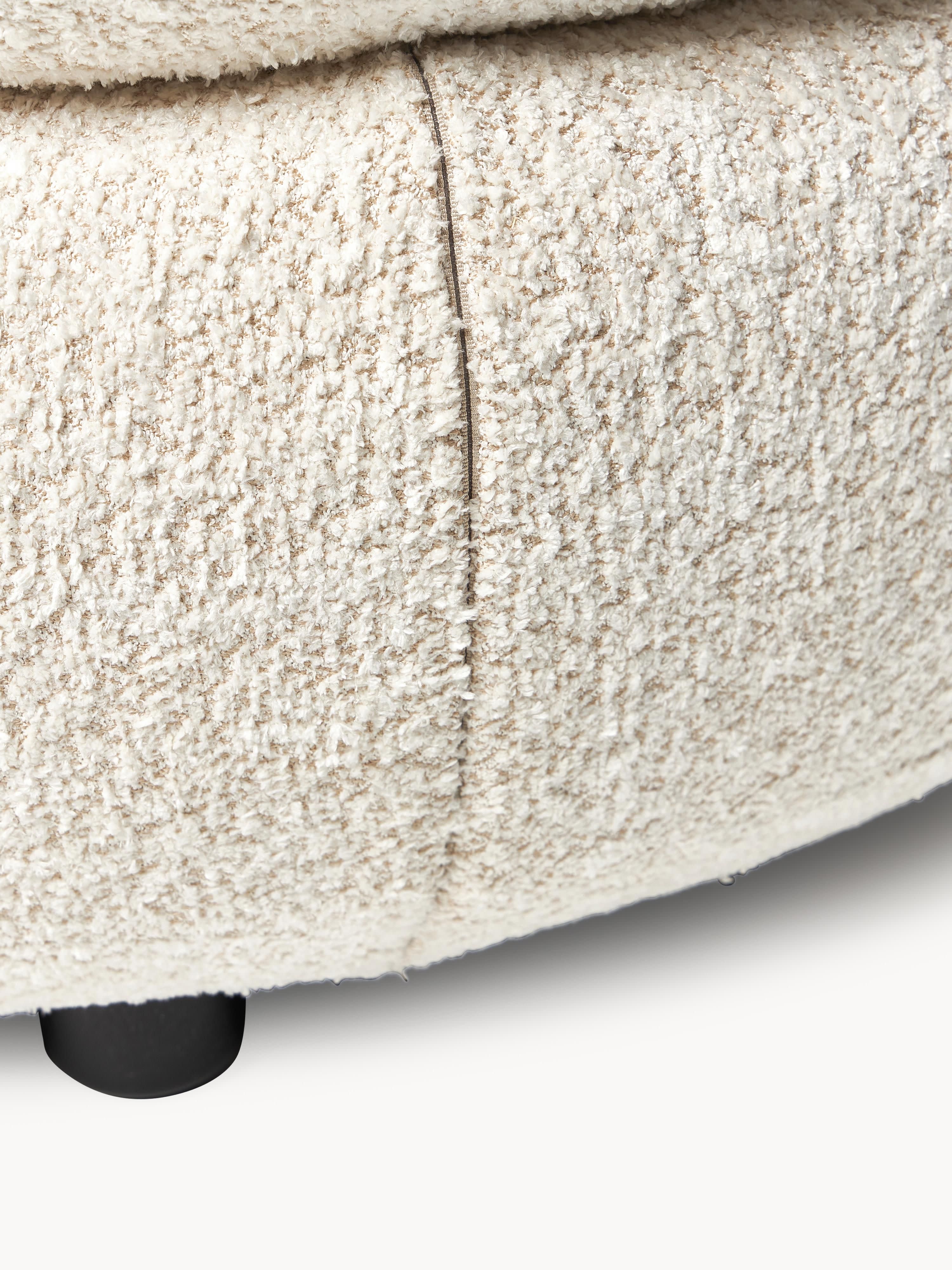 Loungefauteuil Alba uit teddy-bouclé