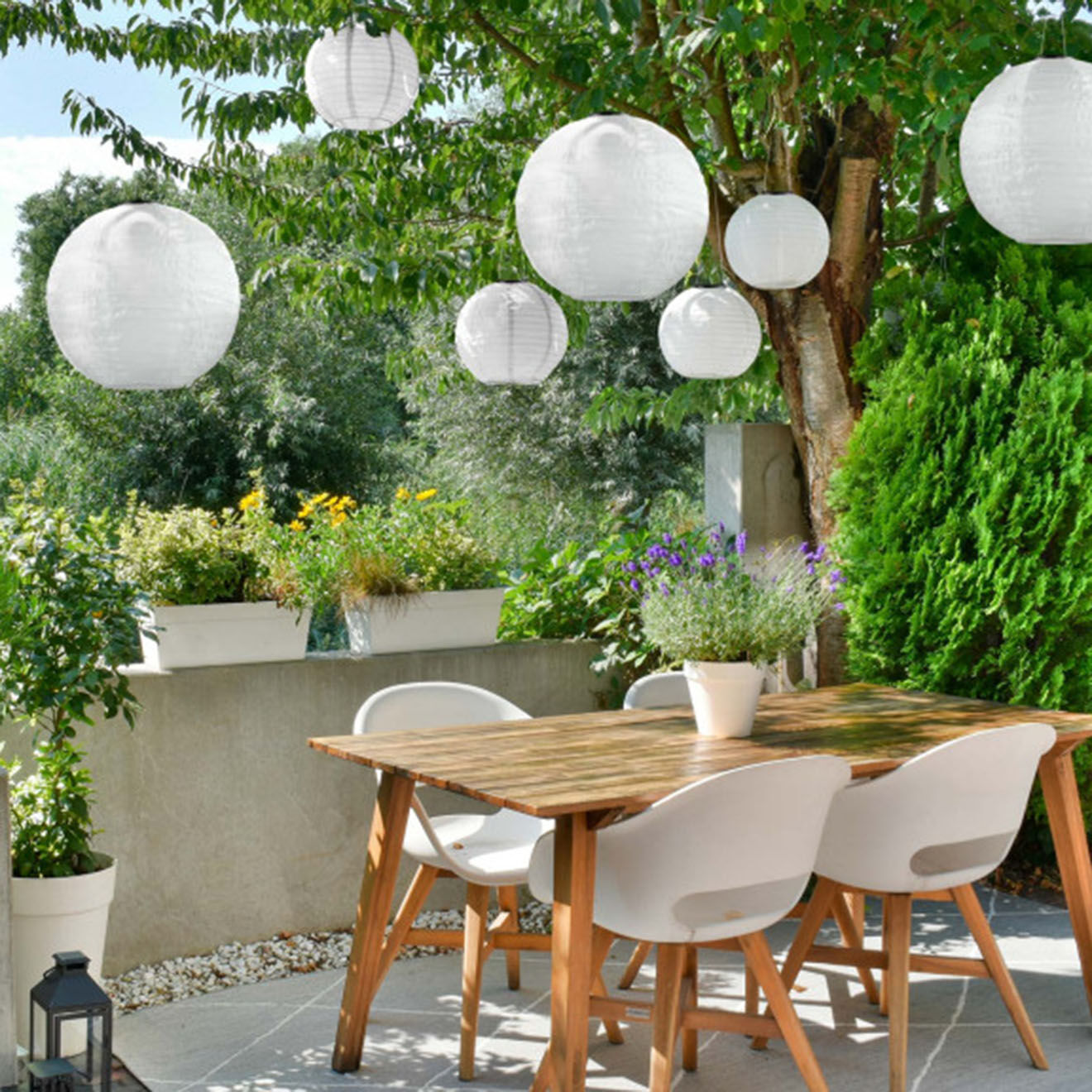Pratik Garden 3 Lampions solaires blancs