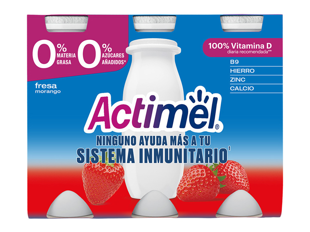 PROBIÓTICO ACTIMEL MORANGO 0% 6X100G
