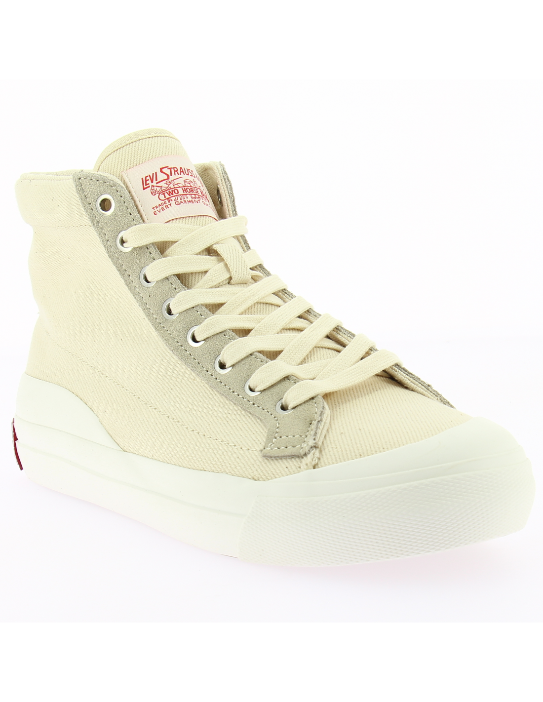 levi's baskets de ville montante homme ls1 high beige/blanc