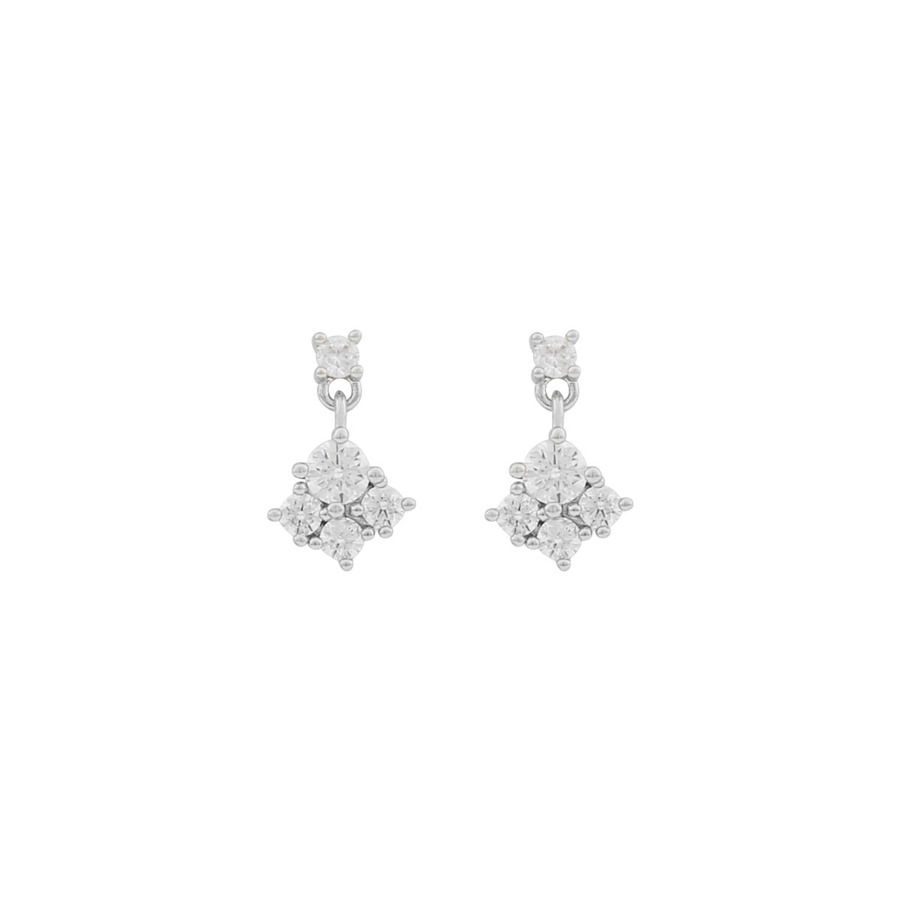 Snö Of Sweden Copenhagen Small Earring Silver/Clear