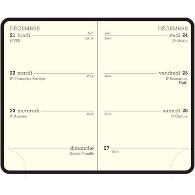 Agenda de poche Winner - 1 semaine sur 2 pages - 7,5 x 11,5 cm - disponible dans différentes couleurs - Exacompta