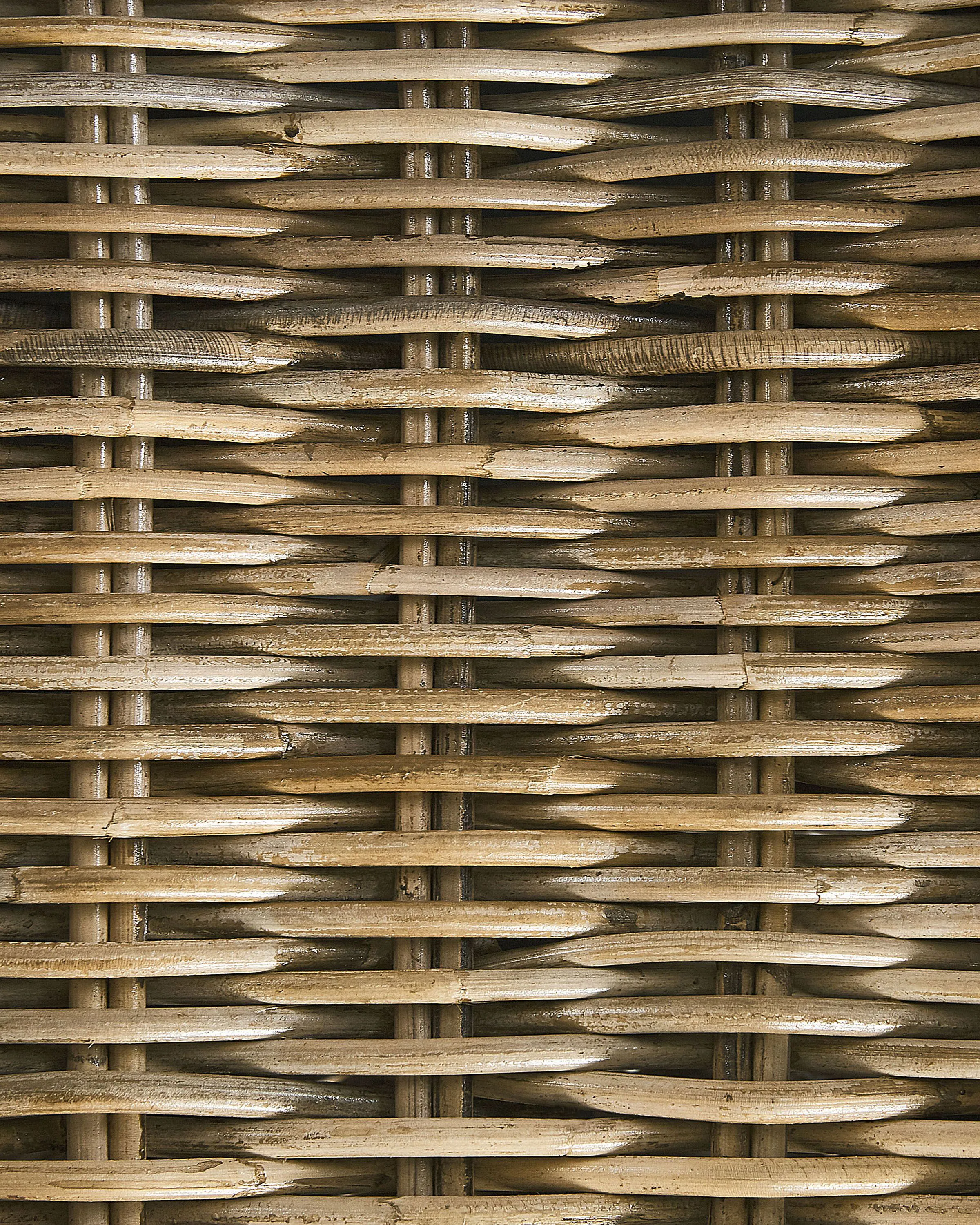 Set van 2 tuinstoelen met kussens MAROS Rotan Natuurlijk