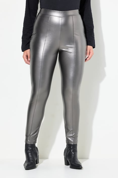 Leggings, Lederoptik, schmales Bein, Elastikbund