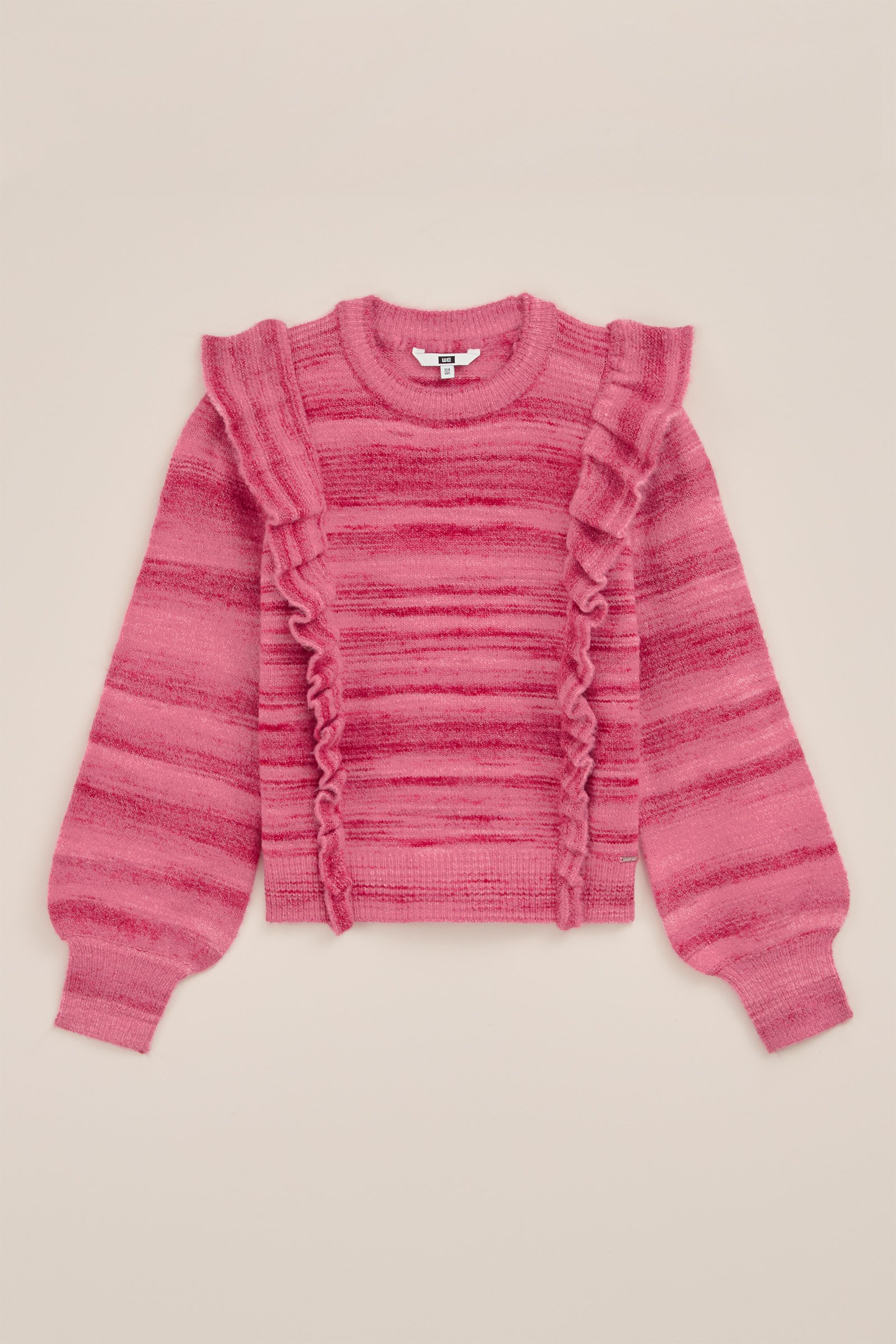 Meisjes gebreide trui met tie-dye WE Fashion Roze