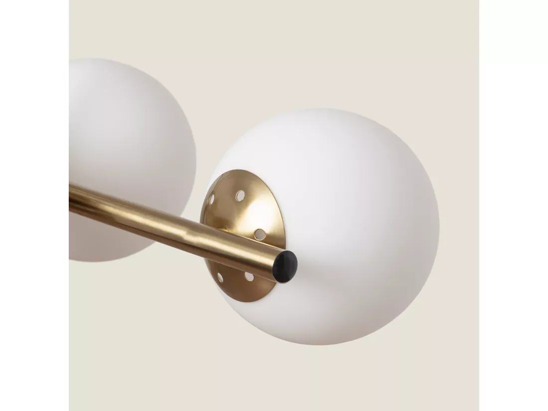 Suspension Métal et Verre Moonlight Brass 6 Spots Doré