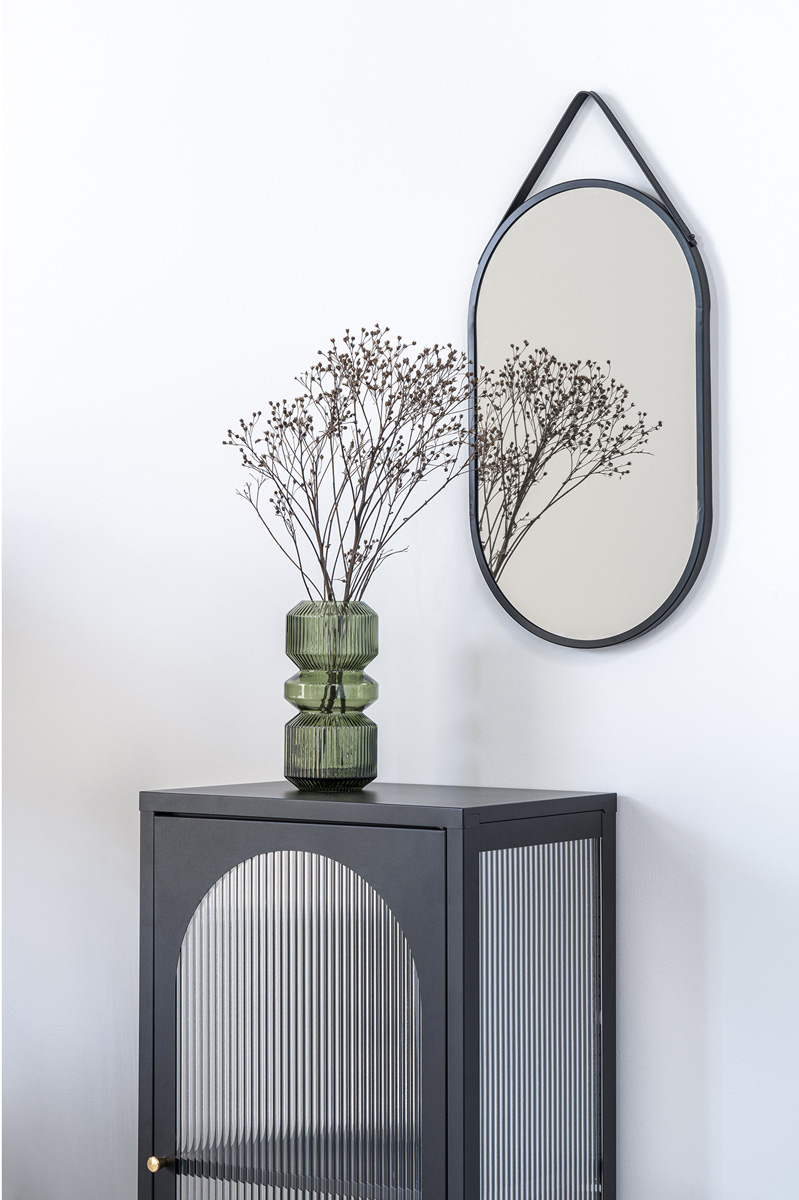 Spiegel Sarah ovaal 35x60 cm Zwart