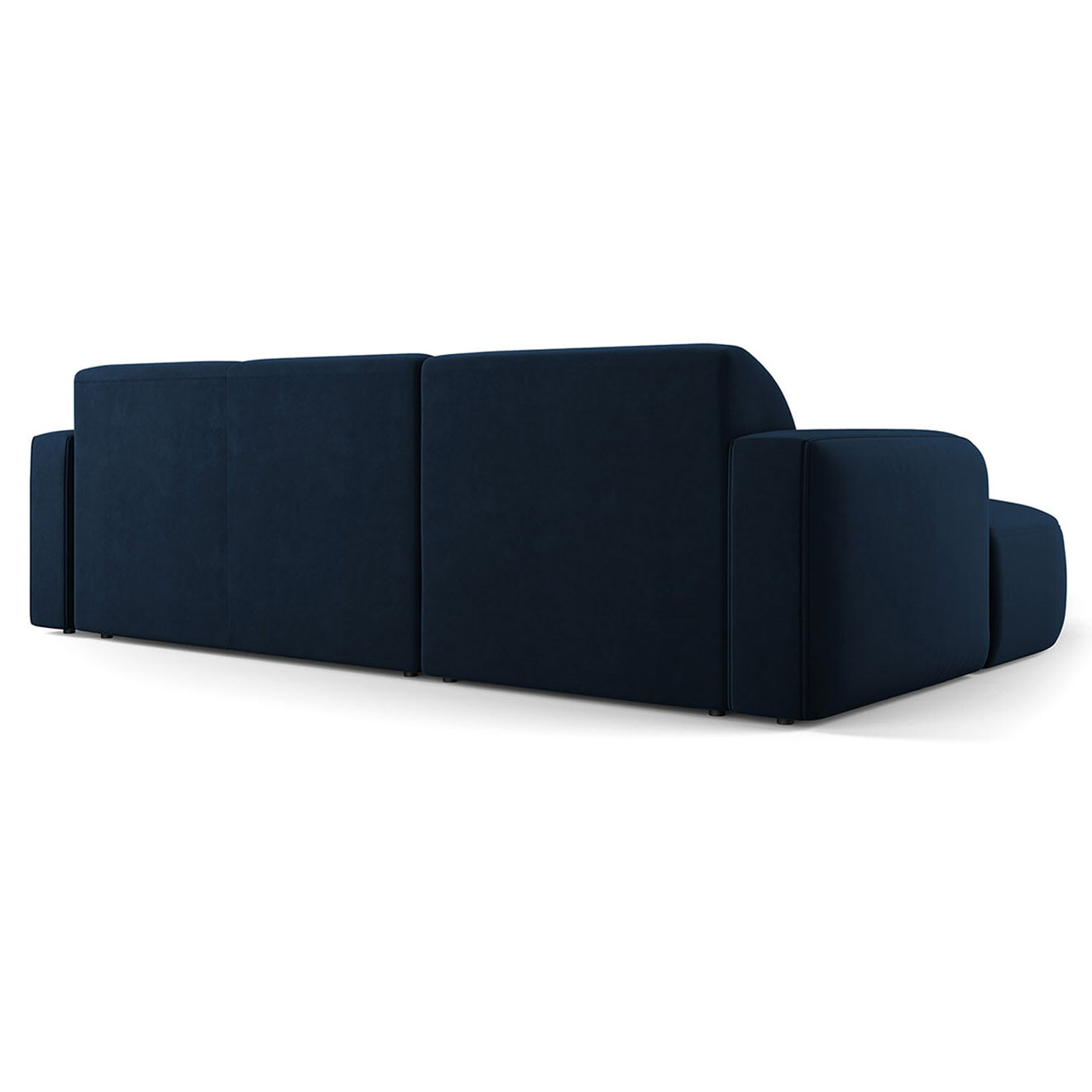 Mazzini Sofas Canapé d'angle gauche Velours Jasmin 4 Places bleu roi - 250x170x72 cm