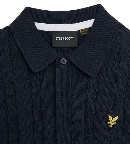 Lyle & Scott Polo - Strick - Dark Navy