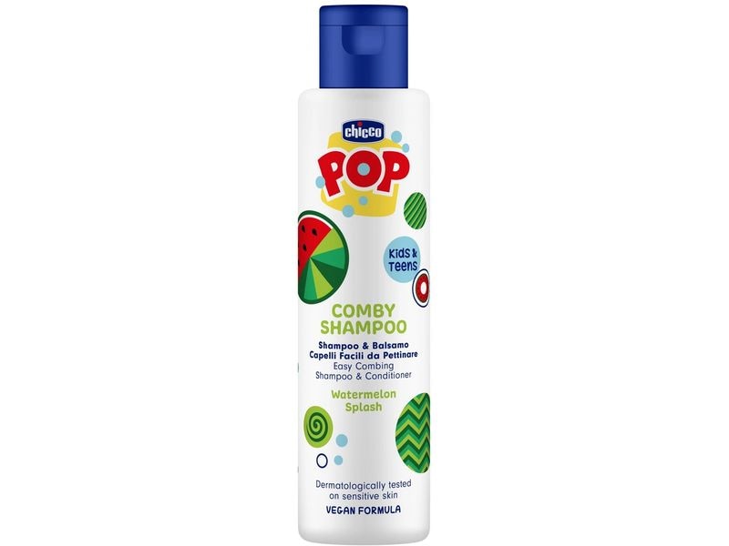 Chicco Comby Shampoo   Conditioner Wassermelone 250 ml Sanftes 2-in-1 Shampoo und Conditioner für Kinder und Erwachsene, ideal für die tägliche Reinigung und Pflege