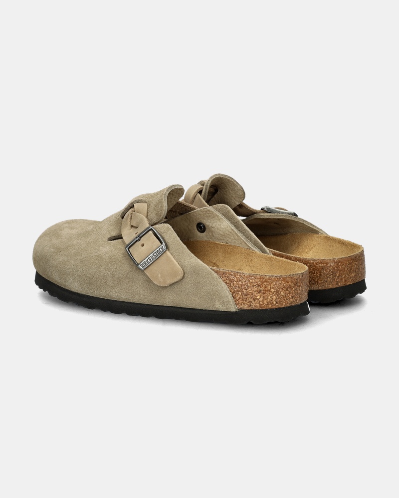 Birkenstock Boston Braided Instapschoenen  - bruin
