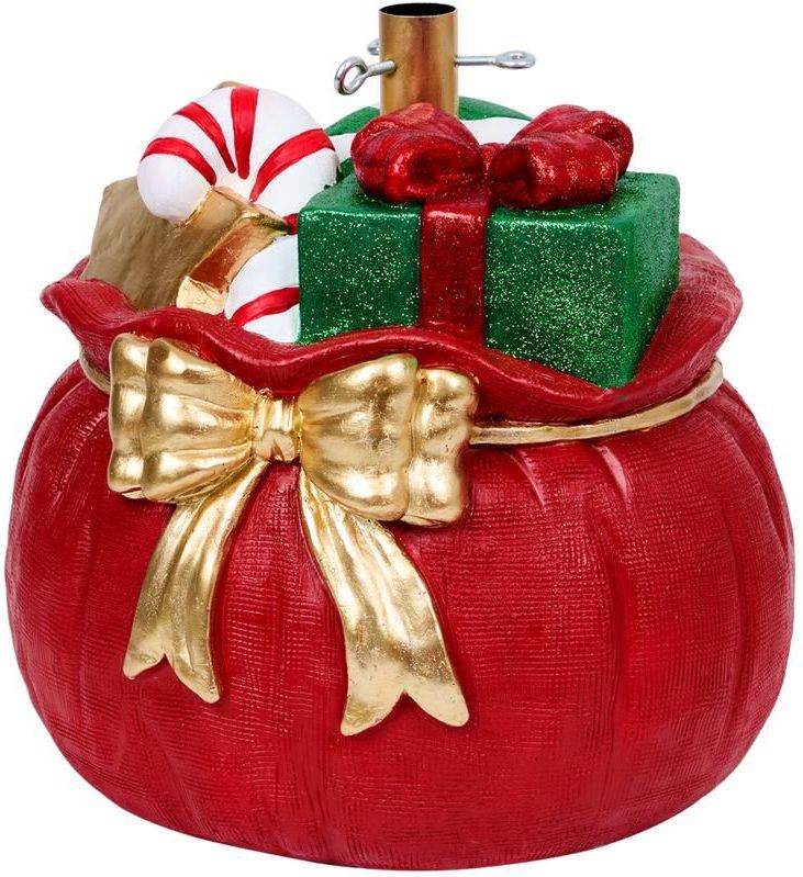 Kerstboomstandaard - Rood/Groen - Tas met Cadeaus - MgO - 39,5 x 35,5 x 38 cm