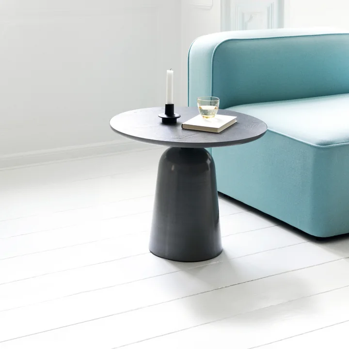 Normann Copenhagen - Turn Couchtisch Ø 55 cm, Marmor / schwarz