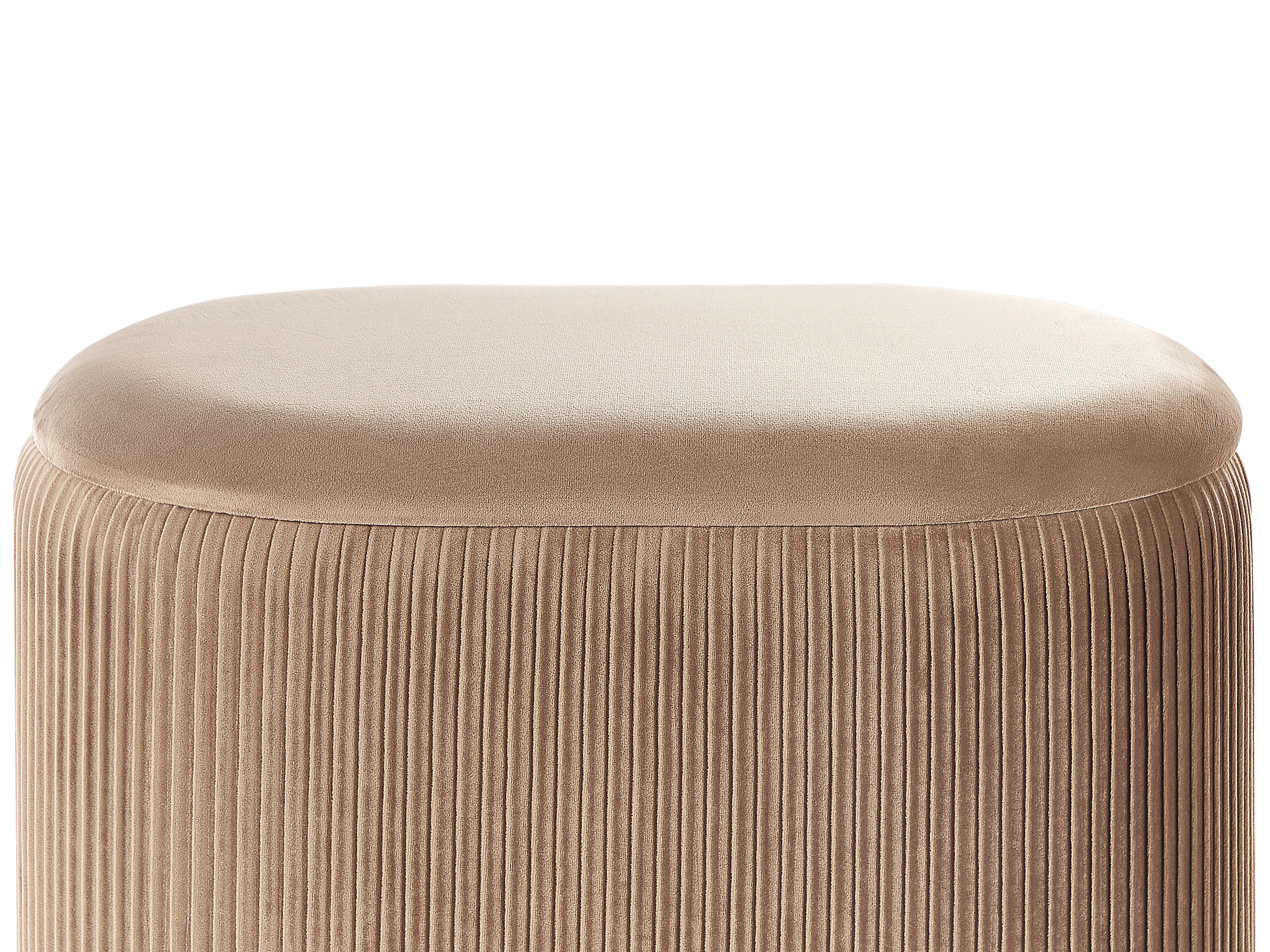 Poef met opbergruimte RICHLAND Fluweel Beige