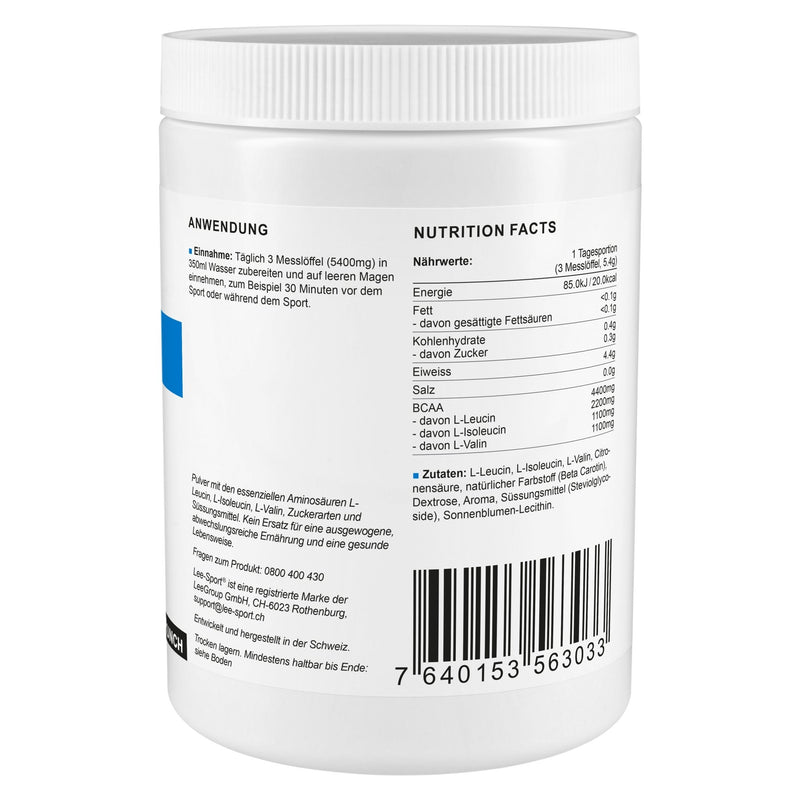 BCAA Aminosäure-Pulver Stevia
