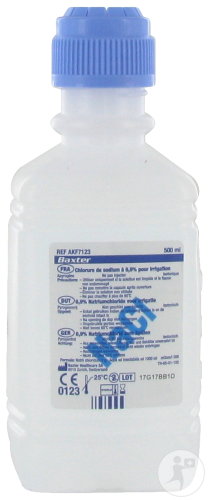Baxter Viapack NaCl 0,9% Sérum Physiologique Pour Irrigation Flacon 500ml