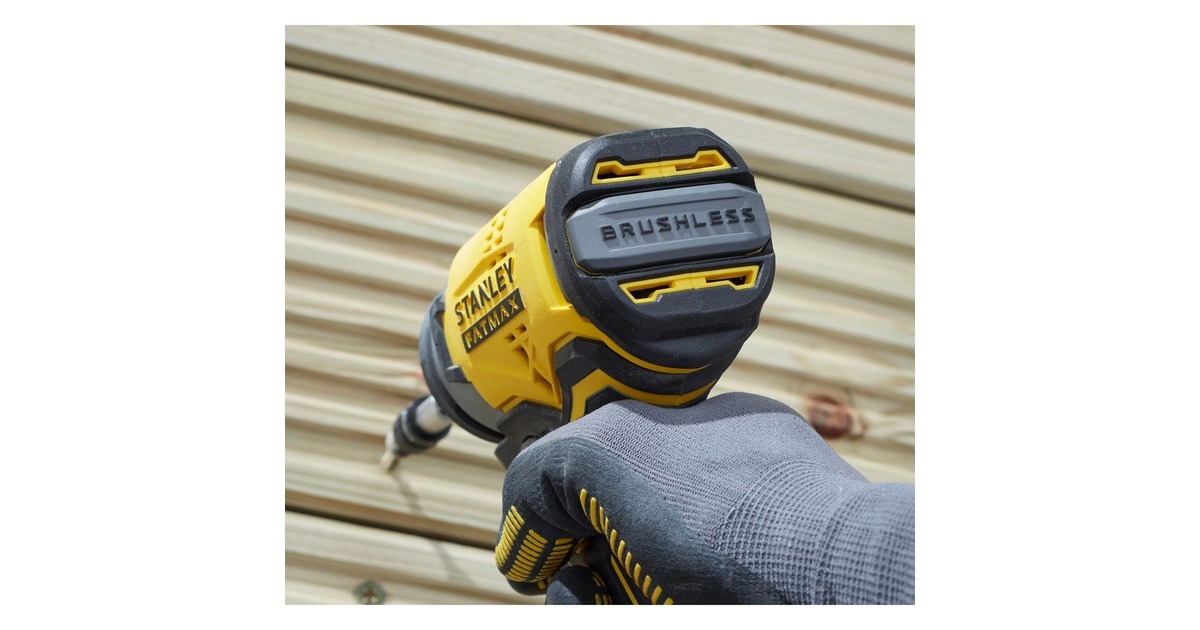 StanleyFATMAX V20 18V Brushless slagschroevendraaier  (Geel/zwart, Koffer, 2 accu's (2.0Ah) en oplader (2A) inbegrepen)