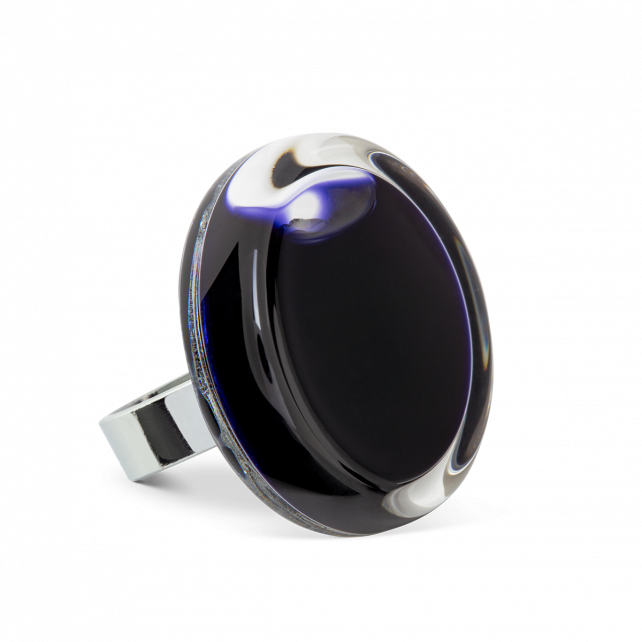 Bague en verre soufflé - Cachou Medium Milk