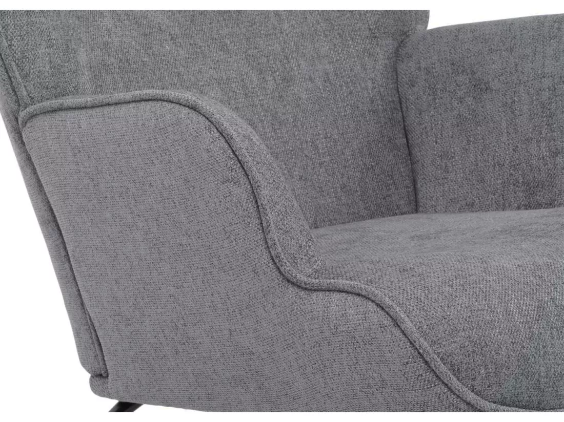 Chaise à bascule MCW-N14, gris foncé